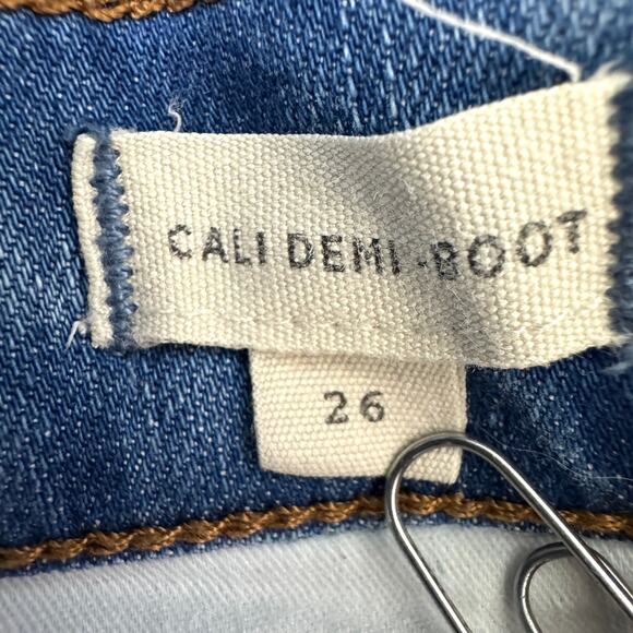 Madewell Womens Cali Demi Boot Jeans Size 26 Denim Blue - Picture 4 of 10